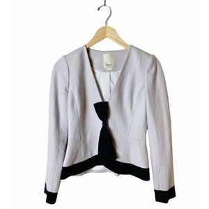 COPY - Anthropologie Elevenses Grey Bow Jacket Blazer